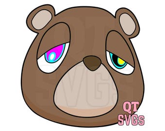 Kanye West Graduation Bear Head SVG/PNG