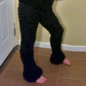 Black Magic Fuzzy Costume Pants: Animal Cosplay, Kids & Adults