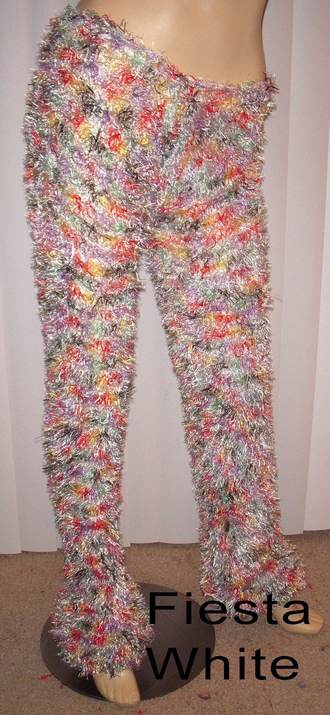 blue fuzzy pants