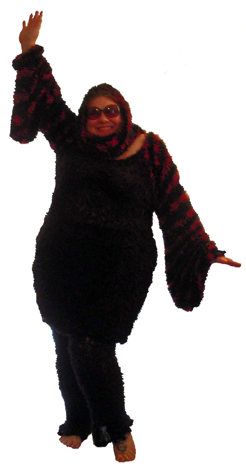 black fuzzy pants