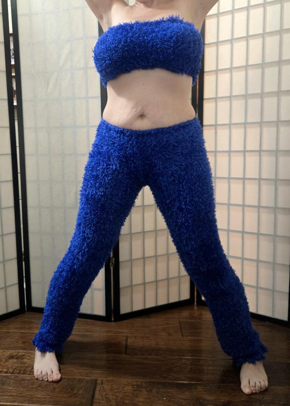 Blue Magic Fuzzy Pants: Stretchy Costume Loungewear - Etsy
