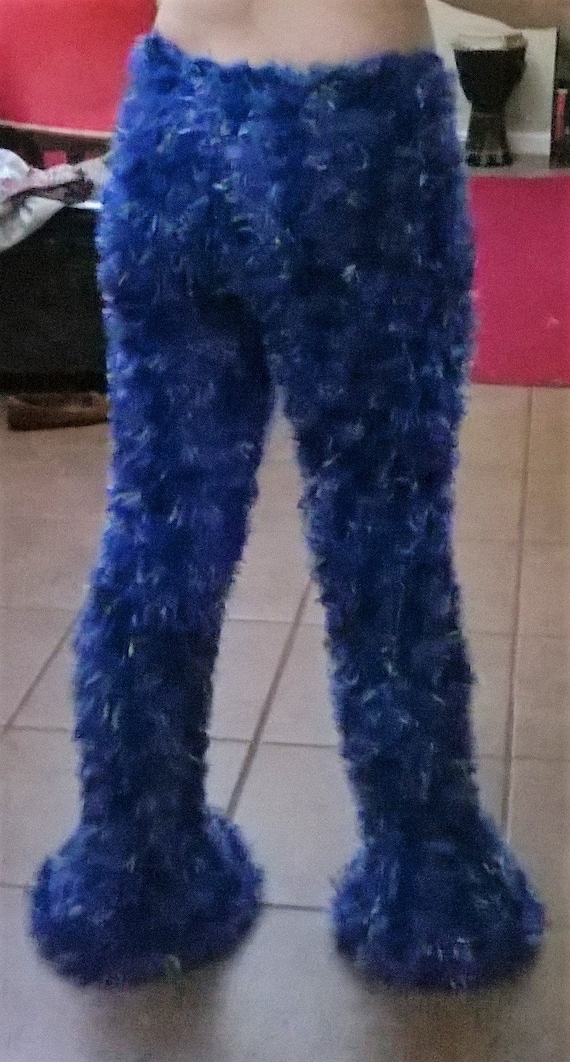 Royal Blue Mix Magic Fuzzy Pants Furry 