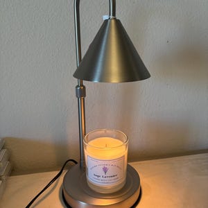 Candle Warmer Home Office Dorm Candle Warmer Lamp Adjustable Height Lamp Silver