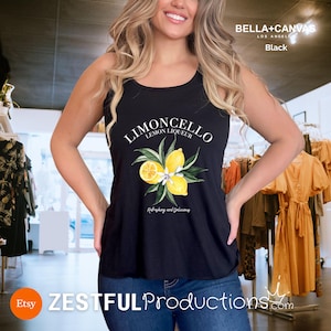 Limoncello Tank Top Italian Lemon Graphic Shirt Amalfi Coast Summer Tee Citrus Lover Gift Refreshing and Delicious Vacation Outfit