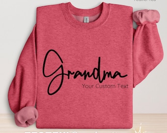 Sudadera personalizada con texto personalizado para abuela, regalo para el Día de la Madre, regalo para Nana, sudadera para abuela, Gigi, todas las tallas S5XL