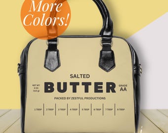 Salted Butter Handbag Whimsical RetroStyle Purse for Food Lovers  Gifts for Her Birthday Anniversary and Mother's Day