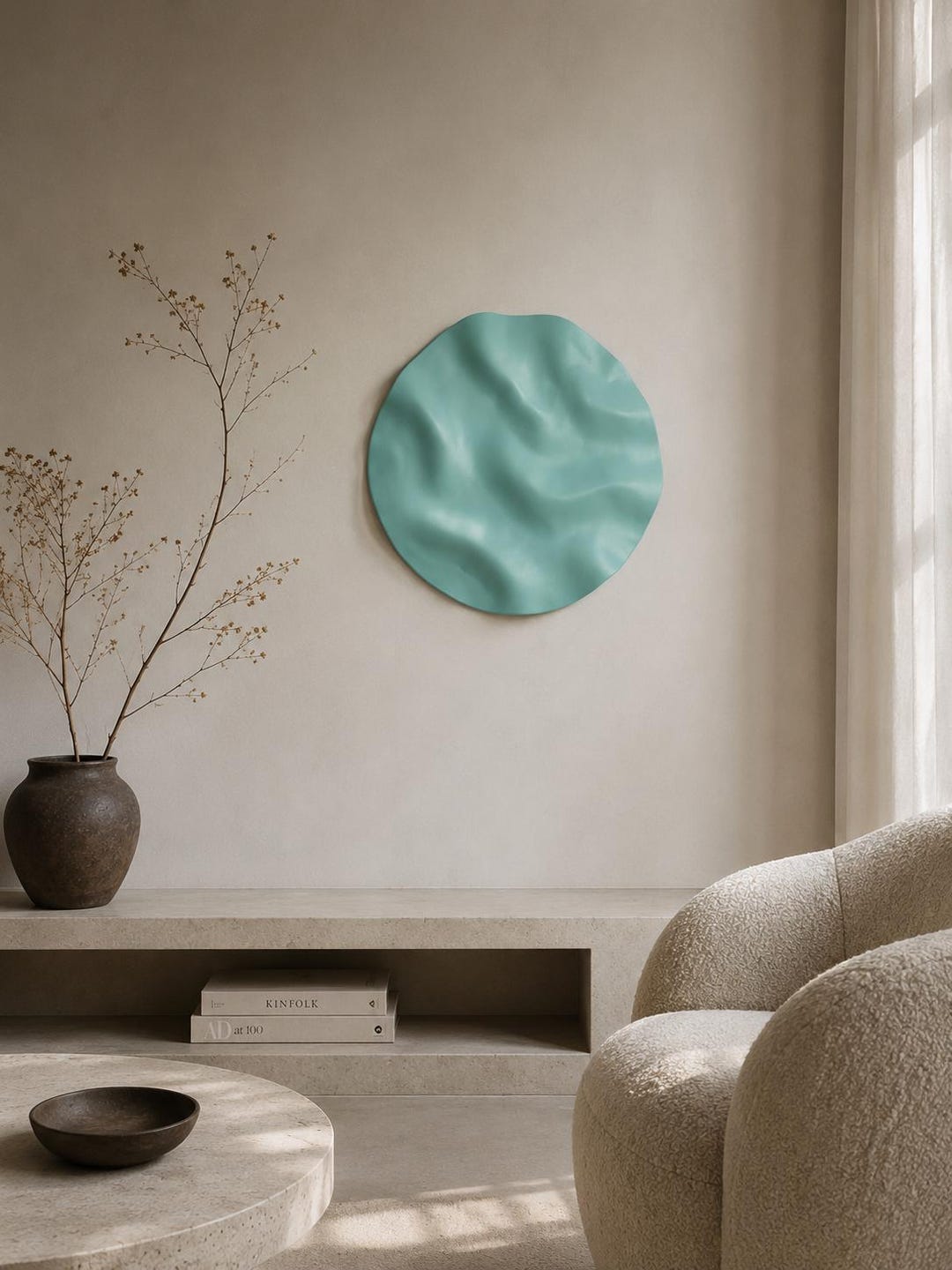 Ceramic Wall Art Panel, Sculptural Wall Decor, Organic Minimalist Wall ...