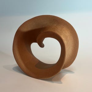Wabi-Sabi Möbius Sculpture – Handmade Ceramic Art – Infinity Symbol – Minimalist Home Decor – One of a Kind Modern Sculpture