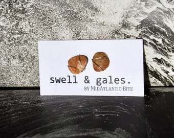 Tumbled Shell Stud Earrings