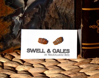 Tumbled Shell Stud Earrings