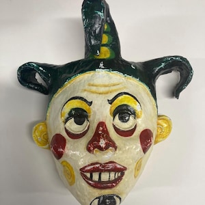 Jester Mask Papermache Decoration
