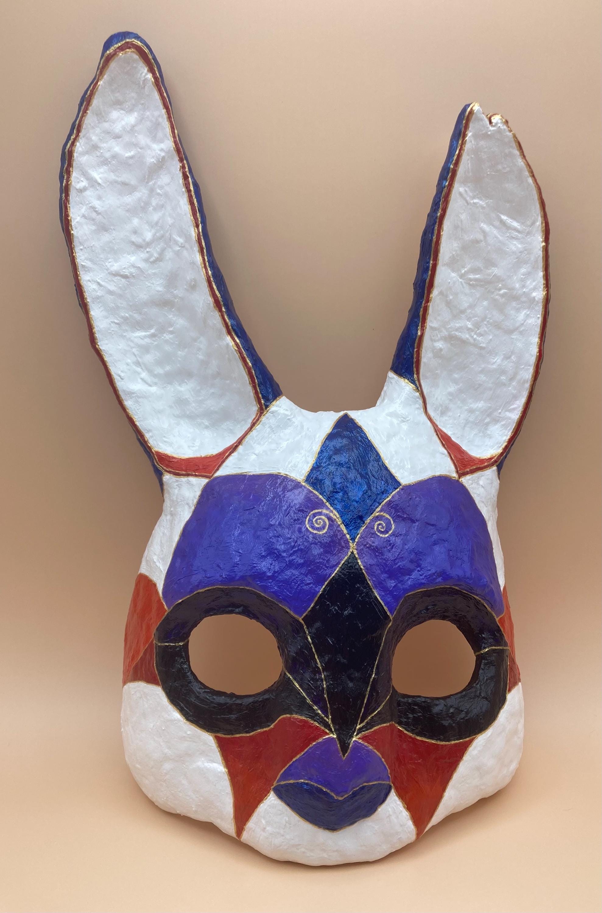 Papermache Venetian Inspired Rabbit Mask - Etsy