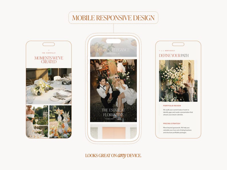 Wedding Planner Showit Template Event Designer and Coordinator