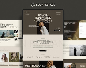 Plantilla de Squarespace para consultores de negocios / Sitio web de portafolio para emprendedores y servicios
