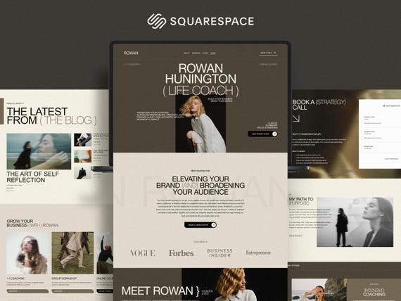 Business Consultant Squarespace Template | Entrepreneur and Service Portfolio Website
