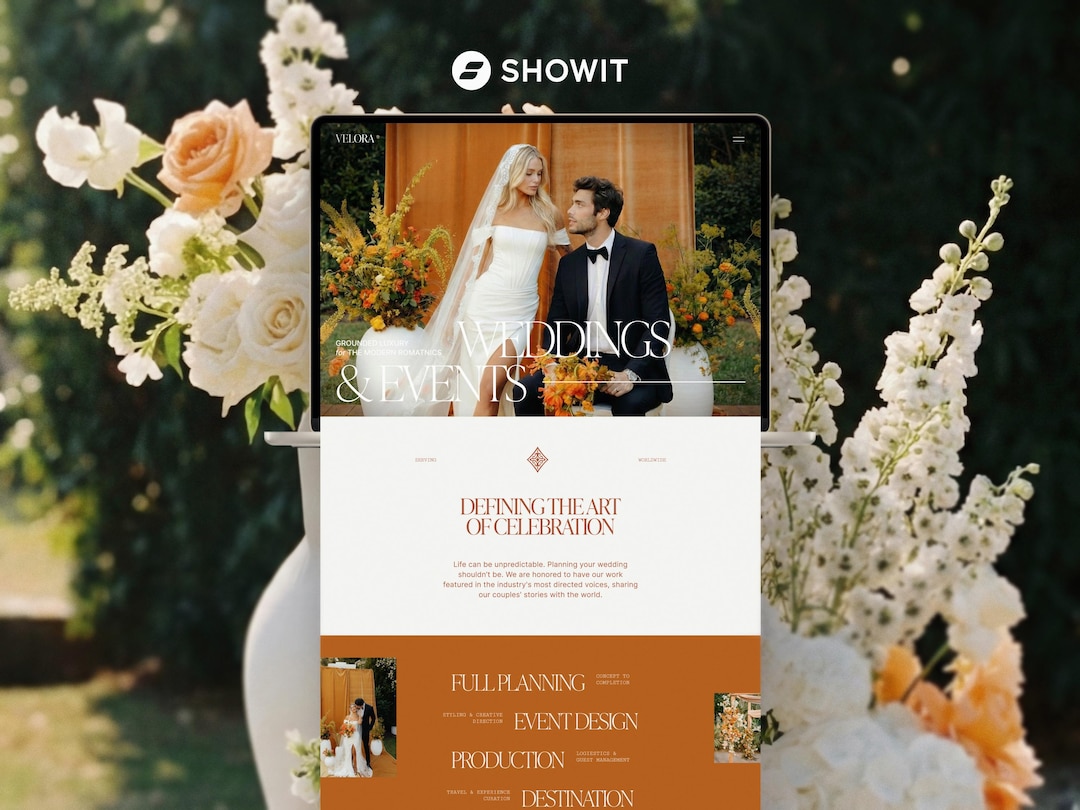 Wedding Planner Showit Template Event Designer and Coordinator