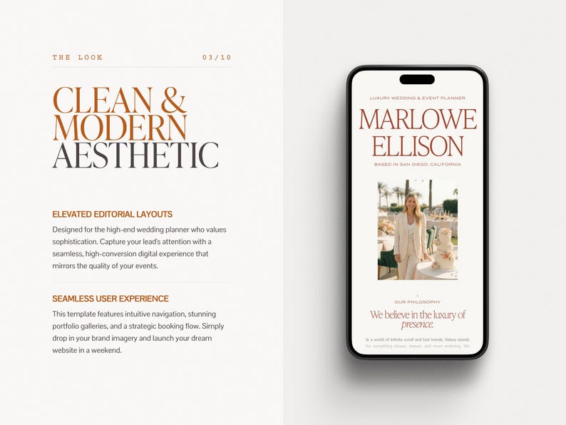 Wedding Planner Squarespace Template | Event Designer Portfolio and Coordinator Website image 2