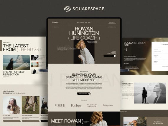 Business Consultant Squarespace Template | Entrepreneur and Service Portfolio Website