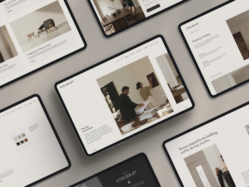 Interior Designer Squarespace Template | Editorial Portfolio Website ...