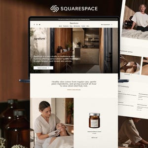 Estetiker Squarespace-mall för ansiktsspa och hudstudior