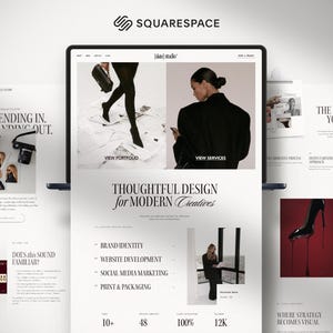 Squarespace Agency Template, Creative Studio Website, Editorial Portfolio 7.1 Theme, Premium Branding & Marketing Site