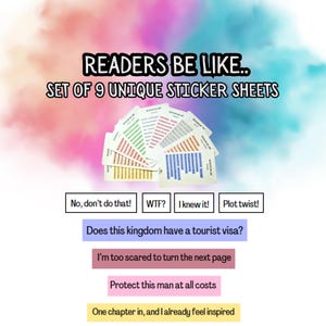 Buch-Reaktionsaufkleber "Leser be like"