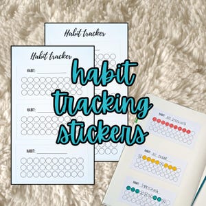 6 autocollants de suivi des habitudes