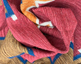 8x10 ft-Handwoven Wool Kilim Area Rug, Boho Flatweave Rug, Scandinavian Dhurrie Rug, Traditional Neutral Vintage Outdoor Bedside Office Rug