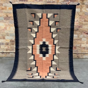 5x7 ft-Handwoven Wool Kilim Area Rug, Boho Flatweave Rug, Scandinavian Dhurrie Rug, Traditional Neutral Vintage Outdoor Bedside Office Rug