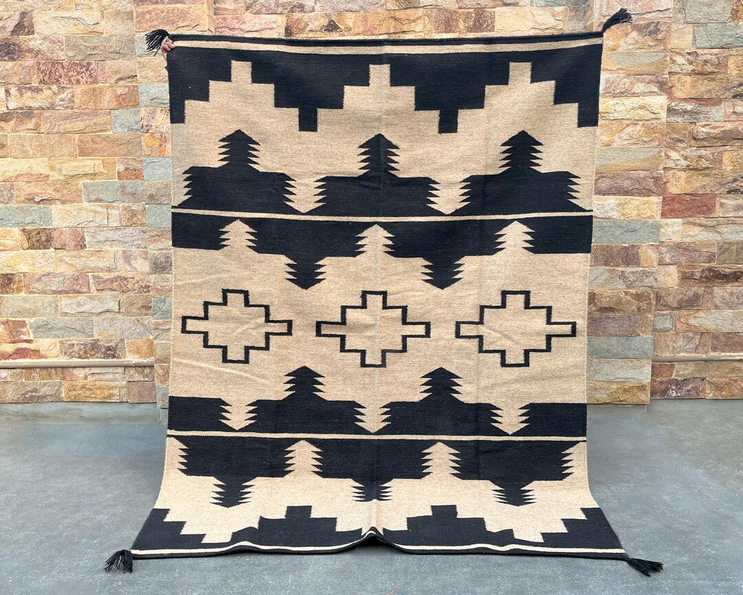 Dome Rug Beige Dome 5x7 Handwoven Wool Flatweave Rug, Neutral Boho Bedroom ...