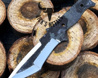 1095 High Carbon Steel Hand Forged BLANK BLADES, Blank Knives, Handmade Hunting Knife Blank Blade, Knife Making Project Supplies for Men USA