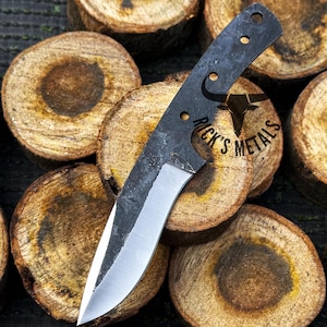 Drop Point 8&quot; HAND FORGED BLANK Blade, Hunting Blank Knife, Camping Knives, Blank Blades, Full Tang Blank Knives Gift for Husband /Boyfriend