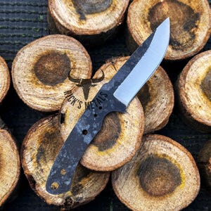 Handmade Carbon Steel Drop Point Blank Blade, 1095 Steel Knives, Blank Knives, Knife Making Kit, Blank Hunting & Skinning Knives, USA Knives image 10