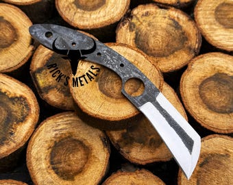 Custom Handmade Carbon Steel Full Tang Blank Blade Hunting Knife, Hand Forged Camping knives, Krambit knife Blank Blades, Knife Making Blade