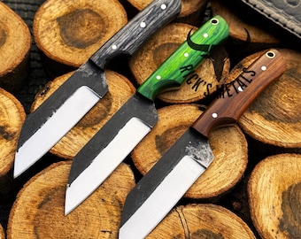 Handmade Fixed Blade Viking Seax Knife, Viking Hunting Knives, Seax Knives, Bushcraft Camping Knives Best Knife Gift for Husband & Boyfriend
