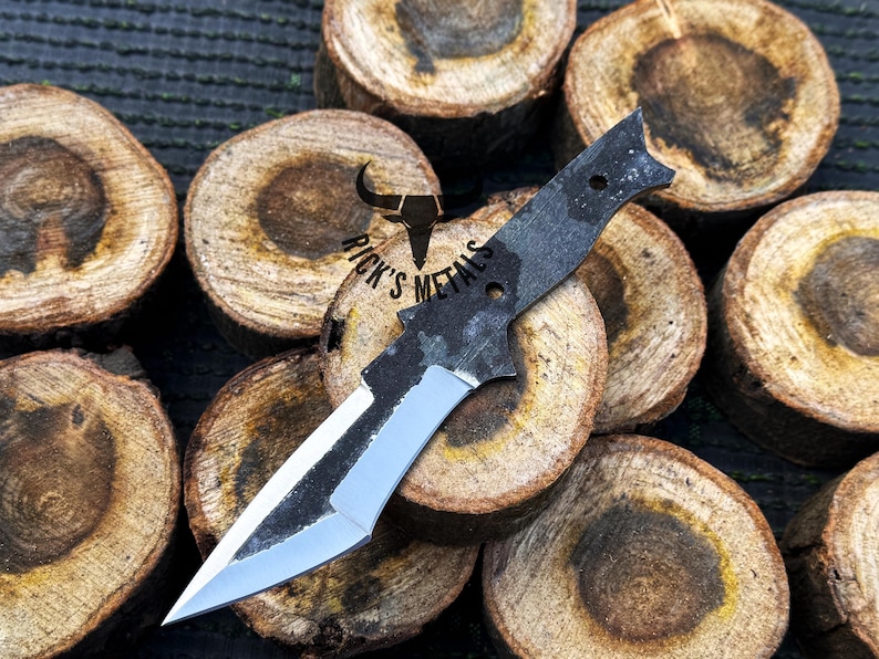 1095 High Carbon Steel Hand Forged BLANK BLADES, Blank Knives, Handmade Hunting Knife Blank Blade, Knife Making Project Supplies for Men USA image 1