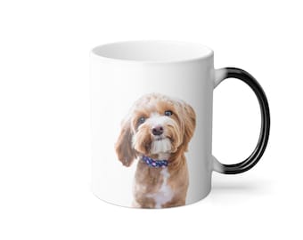 Personalized Pet Photo Morphing Mug: Heat Sensitive Color Changing Coffee Cup