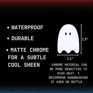 Vaporwave Glitch Ghost Sticker, 3D Retro Ghost Stickers, Cyperpunk Ghost Sticker