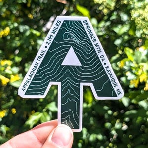 Appalachian Trail Sticker: Appalachian Trail, Appalachian Trail Gifts, Contours