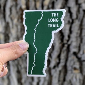 Vermont Long Trail Map Sticker, VT Thru Hiker Gift