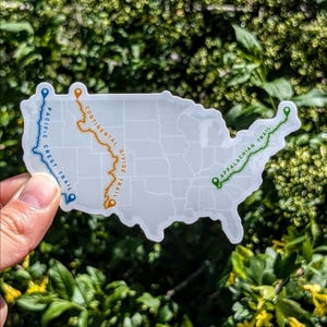 Triple Crown Sticker; Appalachian Trail; Pacific Crest Trail; Continental Divide Trail; Hiker Gift