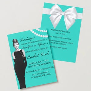 Editable Breakfast at Tiffanys Invitation - Etsy