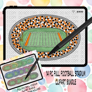 Football  full stadium clipart bundle 14 11 inch files included - 300 DPI