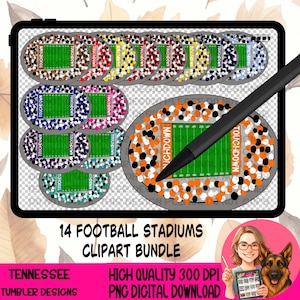 Football stadium clipart bundle 14 11 inch files included - 300 DPI