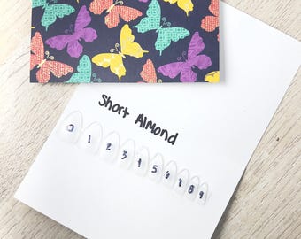 Press On Nail Sizing Kit | Nail Size Guide for Custom Nails | Find Your Perfect Fit | Reusable Nail Sizer | Accurate Nail Measurements