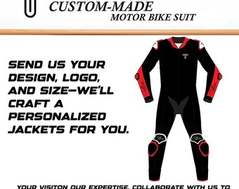 Custom Cowhide Leather Motorcycle Suit | Handmade Biker Race Gear