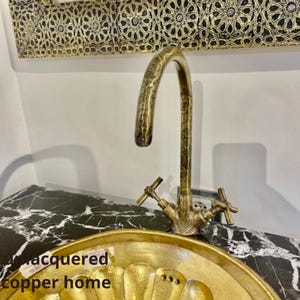 Solid unlacquered brass kitchen faucet, pull-down faucet, pull-down faucet, kitchen faucet, sink faucet, brass kitchen faucet