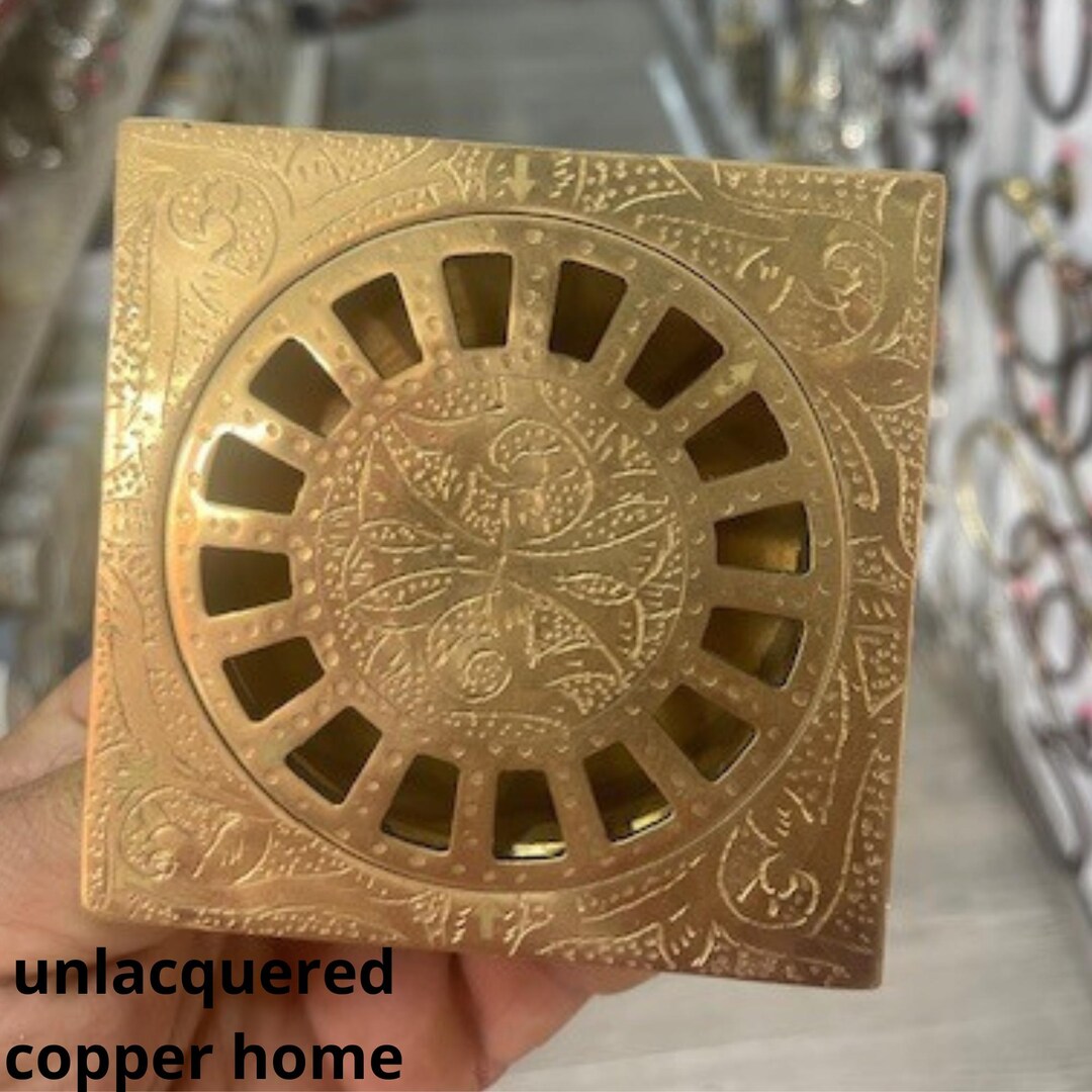 Luxury Gold Shower Floor Drain Bathroom Drain Cover Square Waste Floor ...
