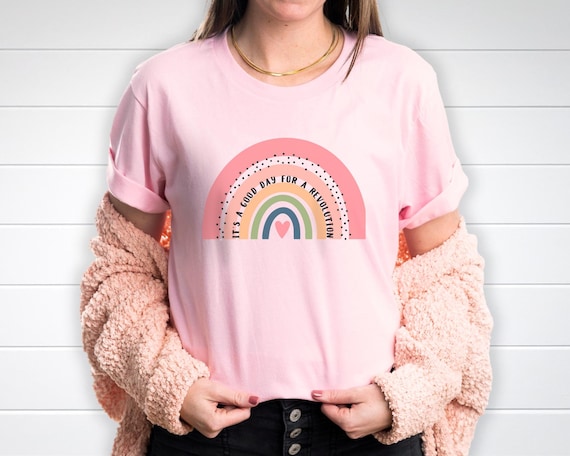 Boho Rainbow Revolution Shirt, Funny Resistance Tee, Eat the Rich, Gift for Anti Capitalist, Leftist, Socialist, Progressive, Feminist