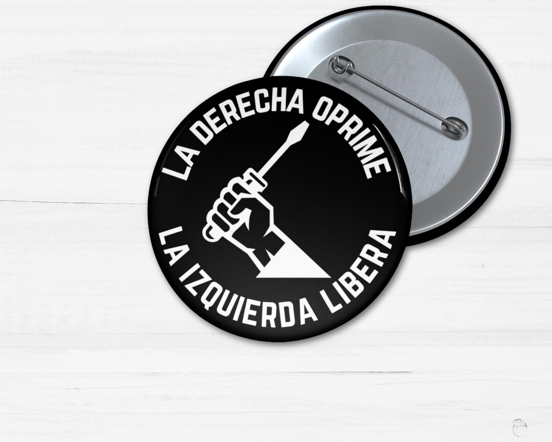 The Right Oppresses the Left Liberates Button Pin - Righty Tighty Lefty ...